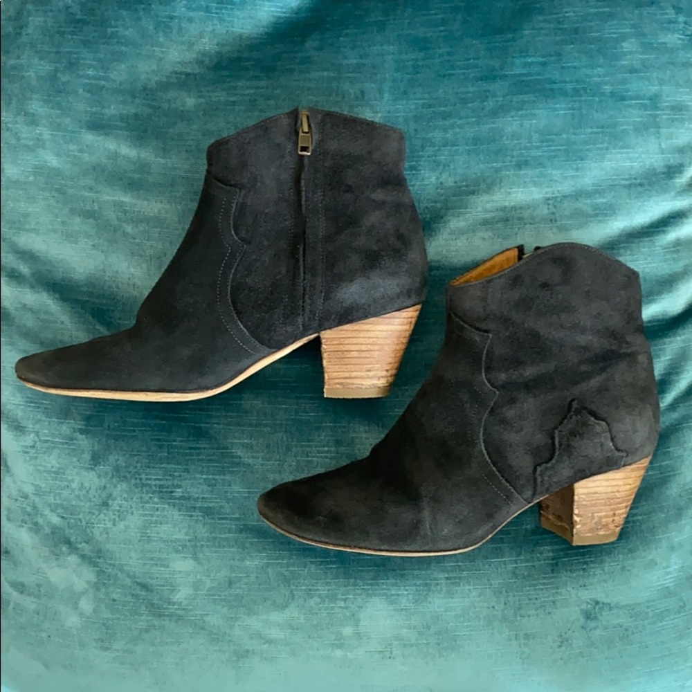 Isabel Marant black suede “Dicker” boot